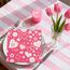 40 Stück Valentinstag Servietten herz Valentinstag Party Tischdekorationen 33x33cm Rosa Herzen Cocktail Servietten für Hochzeit Jubiläen Geburtstag und Flitterwochen