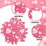 40 Stück Valentinstag Servietten herz Valentinstag Party Tischdekorationen 33x33cm Rosa Herzen Cocktail Servietten für Hochzeit Jubiläen Geburtstag und Flitterwochen