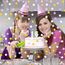 Konfetti 6000 Stück, 70g Rund Papier Konfetti Geburtstag Hochzeit Streudeko Confetti für Geburtstag Hochzeit Party Dekoration (Lila und Gold, 2,5cm)