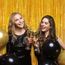 KERNOWO Lametta Vorhang Gold Glitzer,2 Stück Party Luftschlangen Party Hintergrund Folien Luftschlangen Dekoration für Geburtstagsdeko Neujahr Hollywood Hochzeit 90er Abschluss Graduation Party Deko