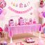 Tischdecke Geburtstag Rosa Glitzer 2 Stück - Party Tischdecke Wasserabweisend Einweg Deko für Kpop Dollhouse Einhorn Mädchen Prinzessin Hello Wutz Schulkind Party