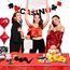 Party Tischdecke Rot Glitzer 1 Stück - Geburtstag Tischdecken Foil Plastik Einweg Party Deko für Spiderman Stranger Cars Casino Zirkus Feuerwehr Las Vegas Ladybug Valentinstag Fasching Karneval Party