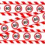 Tiwoca 40 Geburtstag Deko – lustiges Absperrband rot weiß mit Verkehrszeichen als originelle und witzige Geburtstagsdeko für einen gelungenen 40 Geburtstag Frauen oder Männer