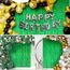 KERNOWO Lametta Vorhang Grün Glitzer,2 Stück Party Vorhänge Luftschlangen Fransen Geburtstag Foto Hintergrund Dekoration für St Patrick's Day Irland Mallorca Hawaii Aloha Fussball Geburtstag Deko
