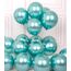 AULE Luftballons Türkis Metallic Helium: 50 Stück 12 Zoll Luftballon Grün Ballons Latex Geburtstagsdeko für Geburtstag Dschungel Dinosaurier Deko