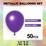 AULE Luftballons Lila Metallic Helium: 50 Stück 12 Zoll Luftballon Violett Ballons Dunkellila Latex Geburtstagsdeko für Geburtstag Party Hochzeit Valentinstag Babyparty Deko