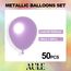 AULE Luftballons Lila Metallic Helium: 50 Stück 12 Zoll Luftballon Lavendel Ballons Hell Violett Latex Geburtstagsdeko für Geburtstag Party Hochzeit Babyparty Deko