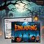 12 x Halloween Einladungskarten Kinder, Schaurig Halloween Party Einladung Friedhof des Grauens Kürbis, Gruselparty Einladungskarte zum Halloweenparty Geburtstag Einladungen Erwachsene Teenager