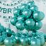 AULE Luftballons Türkis Metallic Helium: 50 Stück 12 Zoll Luftballon Grün Ballons Latex Geburtstagsdeko für Geburtstag Dschungel Dinosaurier Deko