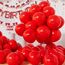 AULE Luftballons Rot Metallic: 50 Stück 12 Zoll Helium Ballons Rote Latex Geburtstagsdeko für Geburtstag Party Hochzeit Valentinstag Verlobungspartys
