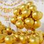 AULE Luftballons Gold Metallic Helium: 50 Stück 12 Zoll Luftballon Goldene Ballons Gold Latex Geburtstagsdeko für Graduation Jahrestag Junggesellenabschied Geburtstag Deko
