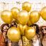 AULE Luftballons Gold Metallic Helium: 50 Stück 12 Zoll Luftballon Goldene Ballons Gold Latex Geburtstagsdeko für Graduation Jahrestag Junggesellenabschied Geburtstag Deko