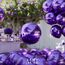 AULE Luftballons Lila Metallic Helium: 50 Stück 12 Zoll Luftballon Violett Ballons Dunkellila Latex Geburtstagsdeko für Geburtstag Party Hochzeit Valentinstag Babyparty Deko