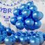 AULE Luftballons Blau Metallic Helium: 50 Stück 12 Zoll Luftballon Blaue Ballons Blau Latex Geburtstagsdeko für Baby Shower Gender Reveal Graduation Geburtstag Deko