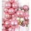 AULE Kleine Luftballons Rosa Metallic: 50 Stück 12 Zoll Luftballon Klein Chrom Rosa Helium Ballons Latex Ballon für Graduation Geburtstag Deko