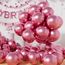 AULE Kleine Luftballons Rosa Metallic: 50 Stück 12 Zoll Luftballon Klein Chrom Rosa Helium Ballons Latex Ballon für Graduation Geburtstag Deko