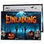 12 x Halloween Einladungskarten Kinder, Schaurig Halloween Party Einladung Friedhof des Grauens Kürbis, Gruselparty Einladungskarte zum Halloweenparty Geburtstag Einladungen Erwachsene Teenager