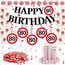 WenmthG 80 Geburtstag Deko Männer Frauen, 80. Geburtstag Deko mit Girlande, Luftballons, Luftschlangen, Banner, Konfetti - Verkehrsschild zum 80 Jahre, Verkehrszeichen 80. Geburtstagsdeko