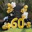 Luftballons Hochzeit 60 Stück 12 zoll Luftballons Schwarz Gold Schwarze Latex Ballons Goldene Metallic Konfetti Ballons für Geburtstag Verlobung Abschlussball EID Ramadan Silvester Party Deko