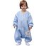 MIKAFEN Schläfsack Baby Langarm Winter kinderSchlafsack 2.0Tog,Hund Muster Baby Schlafsack mit Füßen Baumwolle Junge Mädchen Unisex ganzjahres Schlafanzug, Blauer Welpe,90/Baby Höhe 95-105cm