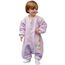 MIKAFEN Schläfsack Baby Langarm Winter kinderSchlafsack 2.0Tog,Hund Muster Baby Schlafsack mit Füßen Baumwolle Junge Mädchen Unisex ganzjahres Schlafanzug, Rosa Welpe,90/Baby Höhe 95-105cm