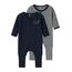 Name IT Unisex Baby Nbnnightsuit 2p Zip Ff Y/D Core 2 Noos Schlafanzug, Dark Sapphire, 68 EU