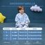 MIKAFEN Schläfsack Baby Langarm Winter kinderSchlafsack 2.0Tog,Hund Muster Baby Schlafsack mit Füßen Baumwolle Junge Mädchen Unisex ganzjahres Schlafanzug, Blauer Welpe,90/Baby Höhe 95-105cm