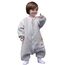 MIKAFEN Schläfsack Baby Langarm Winter kinderSchlafsack 2.0Tog,Hund Muster Baby Schlafsack mit Füßen Baumwolle Junge Mädchen Unisex ganzjahres Schlafanzug, Grauer Welpe,70/Baby Höhe 75-85cm