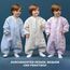 MIKAFEN Schläfsack Baby Langarm Winter kinderSchlafsack 2.0Tog,Hund Muster Baby Schlafsack mit Füßen Baumwolle Junge Mädchen Unisex ganzjahres Schlafanzug, Blauer Welpe,90/Baby Höhe 95-105cm