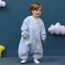 MIKAFEN Schläfsack Baby Langarm Winter kinderSchlafsack 2.0Tog,Hund Muster Baby Schlafsack mit Füßen Baumwolle Junge Mädchen Unisex ganzjahres Schlafanzug, Blauer Welpe,90/Baby Höhe 95-105cm