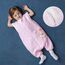 MIKAFEN Schläfsack Baby Langarm Winter kinderSchlafsack 2.0Tog,Hund Muster Baby Schlafsack mit Füßen Baumwolle Junge Mädchen Unisex ganzjahres Schlafanzug, Rosa Welpe,90/Baby Höhe 95-105cm