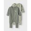 Name IT Baby - Jungen Nbmnightsuit 2p Zip Ff Green Dino Noos Schlafanzug, Agave Green, 56 EU