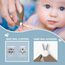 Baby 6 in1 Pflege-Set, natürliche hölzerne Haarbürste und Kamm Nagelschere, Nagelfeile und Pinzette für Kinder und Neugeborene in süßer Geschenk-Verpackung