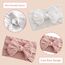 2 Stück Baby Turban Stirnband Baby Mädchen Nylon Stirnbänder Baby Schleife Stirnband Weiche Schleife Kopfbedeckung Elastische Haarbänder für Neugeborene, Kleinkinder (Rosa und Weiß)