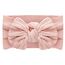 2 Stück Baby Turban Stirnband Baby Mädchen Nylon Stirnbänder Baby Schleife Stirnband Weiche Schleife Kopfbedeckung Elastische Haarbänder für Neugeborene, Kleinkinder (Rosa und Weiß)