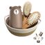 Baby 7 in 1 Pflegeset, Nagelschere, Nagelfeile, Pinzette, Naturholz-Haarkamm, Aufbewahrungskorb，für Kinder und Neugeborene in einer schönen Geschenkbox.