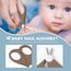 Baby 4in1 Pflege-Set für Fingernägel und Fußnägel mit Nagelknipser, Nagelschere, Nagelfeile und Pinzette für Kinder und Neugeborene in süßer Geschenk-Verpackung