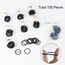 ZCOINS 100 Pack Schwarz Mini Kleine Haargummis, Dünne elastische Haarbänder für feine Strähnen, Zöpfe & Kinderfrisuren, Unsichtbare Haargummis für Mädchen & Kleinkinder
