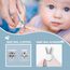 Baby 6 in1 Pflege-Set, natürliche hölzerne Haarbürste und Kamm Nagelschere, Nagelfeile und Pinzette für Kinder und Neugeborene in süßer Geschenk-Verpackung