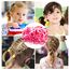 100 Stück Elastisch Haargummis Klein, Baby Haargummis, Soft Baumwolle Mini Haarband, Ohne Metall Haargummis, Pferdeschwanz Inhaber Perfekt für Kinder, Babys, kleine Mädchen, Rosa