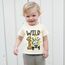 Baby Junge 1. Jahr Geburtstags T-Shirt Wild One Kurzarm Oberteil Baby Mein Erster Geburtstags Outfit Sommer Kleidung (Wild 1 Tiere Khaki, 12-24 Months)