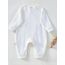 1 Pack Baby Bodysuit, 1-3 Months Neugeborenes Baby warme Baumwolle Bodysuit mit Hut, 100% Baumwolle Kleinkind Homewear verdickt Frühling und Herbst Kleidung (weiß, 1-3 Months)