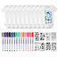 LOEPENLE 10er Set Bemalen Kurzarm Baby Body,Bemalen Babyparty, Baby mit 8 Kurzarmbody mit 8 Kurzarmbody+14 Bunte Textilstift+8 Schablonen für Babyparty Spiele Babyshower Strampler