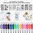 LOEPENLE 10er Set Bemalen Kurzarm Baby Body,Bemalen Babyparty, Baby mit 8 Kurzarmbody mit 8 Kurzarmbody+14 Bunte Textilstift+8 Schablonen für Babyparty Spiele Babyshower Strampler