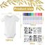 LOEPENLE 10er Set Bemalen Kurzarm Baby Body,Bemalen Babyparty, Baby mit 8 Kurzarmbody mit 8 Kurzarmbody+14 Bunte Textilstift+8 Schablonen für Babyparty Spiele Babyshower Strampler