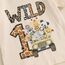Baby Junge 1. Jahr Geburtstags T-Shirt Wild One Kurzarm Oberteil Baby Mein Erster Geburtstags Outfit Sommer Kleidung (Wild 1 Tiere Khaki, 12-24 Months)