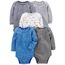 Simple Joys by Carter's Unisex Baby Langärmeliger Body, 5er-Pack, Blau/Grau/Weiß, 24 Monate