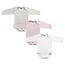 MEA BABY Unisex Baby Langarm Body aus 100% Baumwolle im 5er Pack, Baby Body mit Aufdruck für Mädchen und Jungen (56, Mädchen 4)