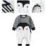 Minizone Babyschlafanzug Jungen Strampler, Baumwolle Einteiler mit Druckknöpfen - Atmungsaktiv Langlebig Weich - Ideal zum Spielen Schlafen 3-6 Monate