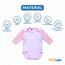 MEA BABY Unisex Baby Langarm Body aus 100% Baumwolle im 5er Pack, Baumwollbody für Babys mit Aufdruck, Langarm-Babybody für Mädchen und Jungen (92, Mädchen)